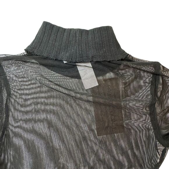 NWT Grunge Project Social T Serafina Sheer Mesh Top Black Sz XS Y2K Fairy Punk - Picture 7 of 13